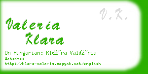 valeria klara business card